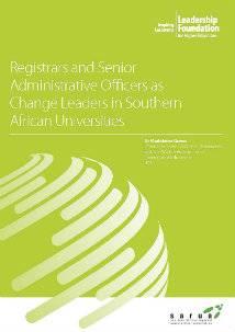 Registrars and Senior Admin Officers